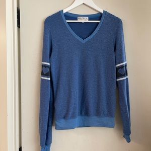 Wildfox Blue Hearts Desire Beach Sweatshirt